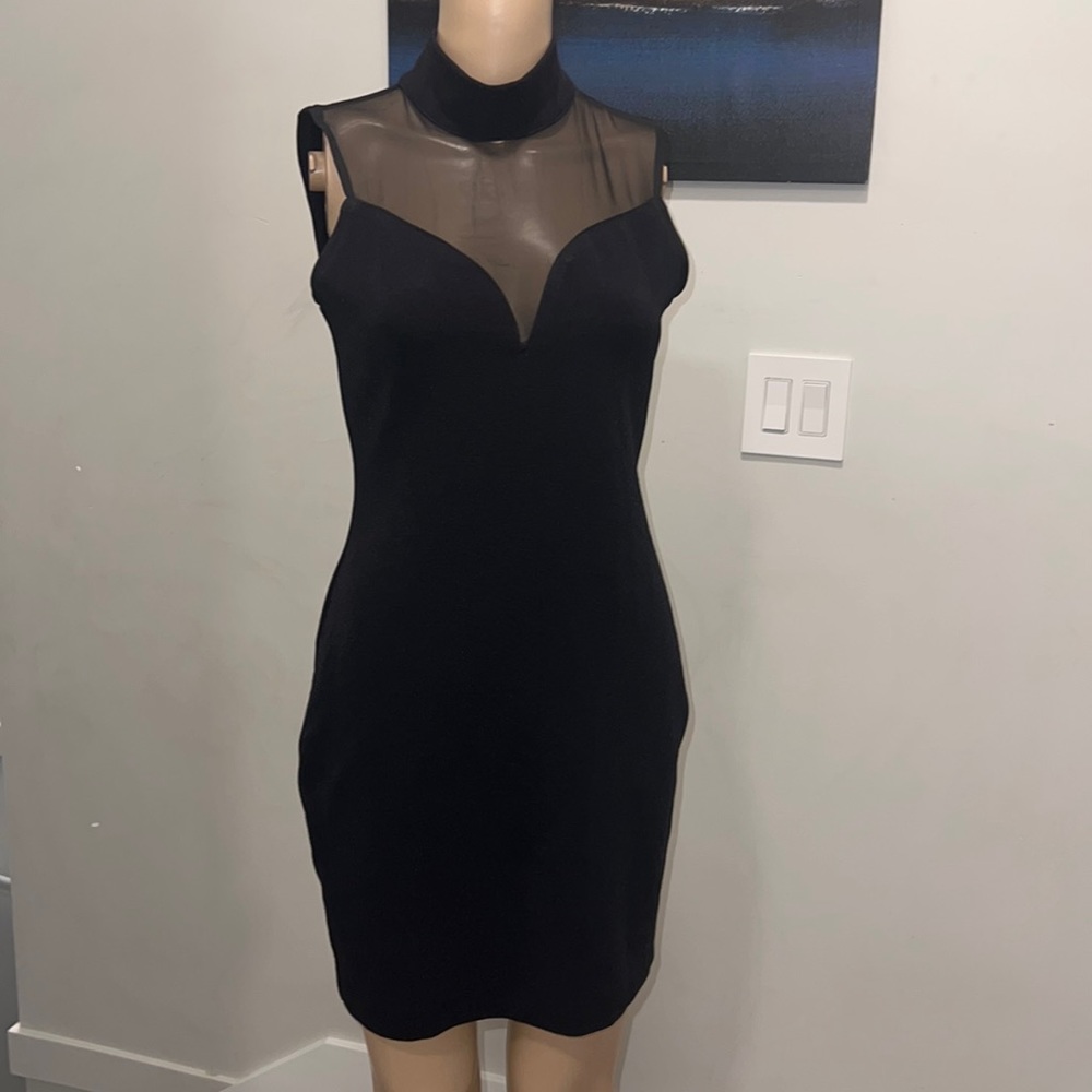 Black Sleeveless Sheer Dress Size small